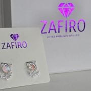 Aros pasantes tulipán Tornazol de plata