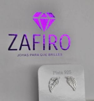 Aros hoja pasantes de plata 925