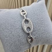 Pulsera eslabón GUCCI Plata rodinada