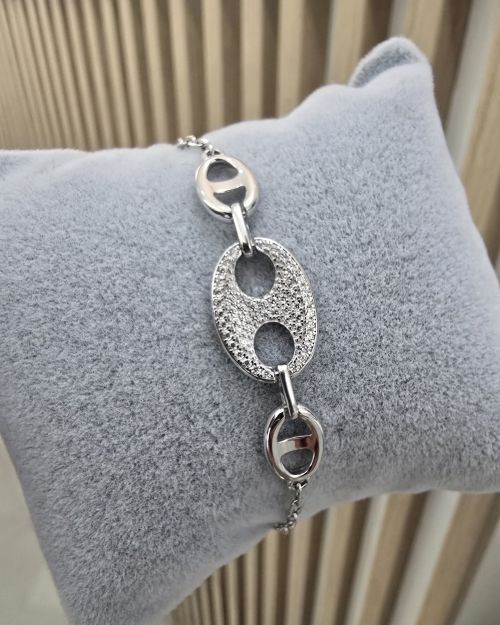 Pulsera eslabón GUCCI Plata rodinada