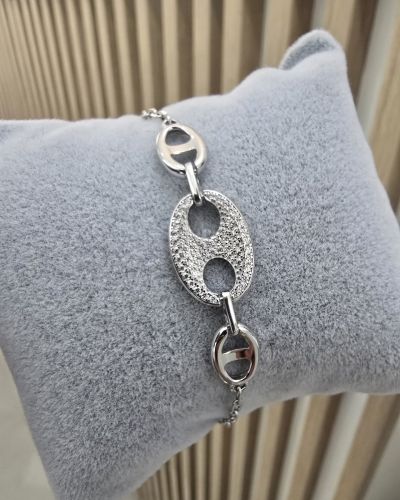 Pulsera eslabón GUCCI Plata rodinada