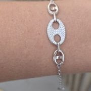 Pulsera eslabón GUCCI Plata rodinada