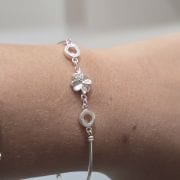 Pulsera de treboles plata