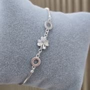 Pulsera de treboles plata