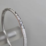 Pulsera esclava de puntos de luz pave Plata 925