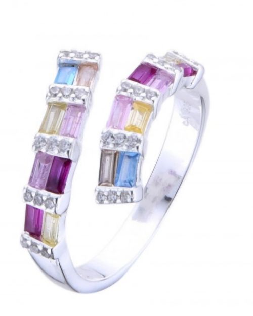 Anillo de Plata regulable colores pasteles