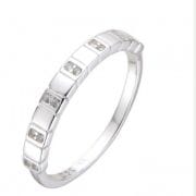 Anillo de Plata con brillo y liso