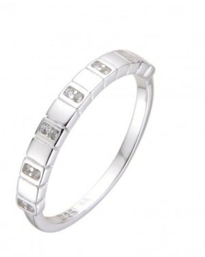 Anillo de Plata con brillo y liso