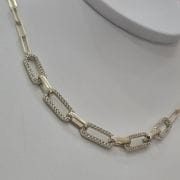 Cadena forcet de plata con baño dorado