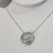 Cadena de aros baguette plata rodinada