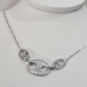 Cadena Gucci de plata rodinada