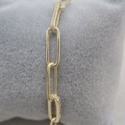 Pulsera forcet ancha Gold con pave