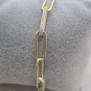 Pulsera forcet ancha Gold con pave