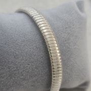 Pulsera elastica italiana ancha de Plata