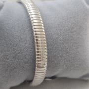 Pulsera elastica italiana ancha de Plata