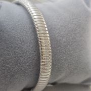 Pulsera elastica italiana ancha de Plata