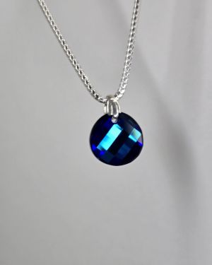 Dije cristal swarovski circular azul