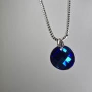 Dije cristal swarovski circular azul