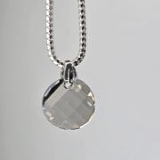 Dije cristal gris swarovski circular