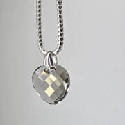 Dije cristal gris swarovski circular