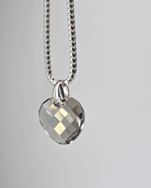 Dije cristal gris swarovski circular