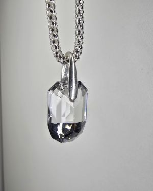 Dije cuadrado swarovski combinación grises