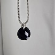 Dije circular cristal swarovski Jet Negro