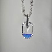 Dije cristal cuadrado transparente boreal swarovski