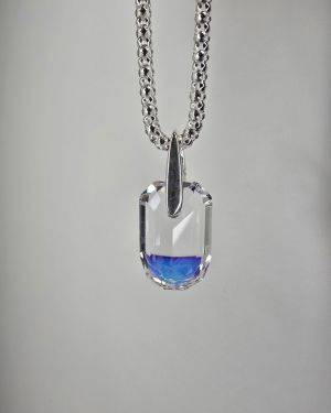 Dije cristal cuadrado transparente boreal swarovski