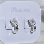Huggies cuadrado 12 mm de Plata925