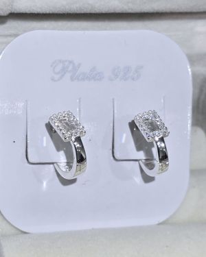 Huggies cuadrado 12 mm de Plata925