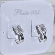 Huggies cuadrado 12 mm de Plata925