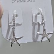 Huggies de estrella de mar Plata925