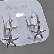 Huggies de estrella de mar Plata925