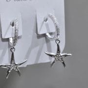 Huggies de estrella de mar Plata925