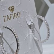 Argollas 27mm con brillo de plata