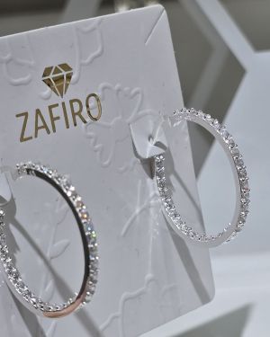 Argollas 27mm con brillo de plata