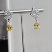 Zarcillos Plata rodinada com gota maiz