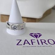 Anillo Hombre con cubic mas pavé plata