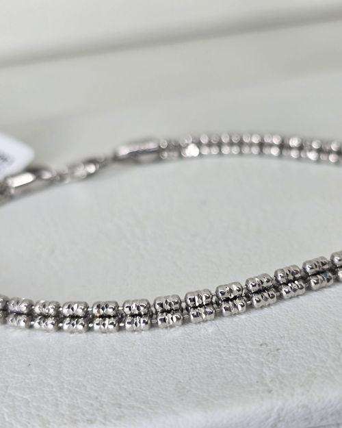 Pulsera hombre importada Plata rodinada