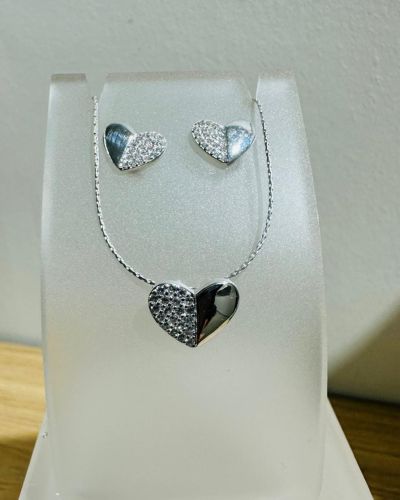 Conjunto de corazones Dije más aros