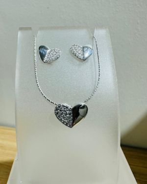 Conjunto de corazones Dije más aros