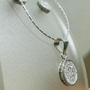 Conjunto circular aros y dije microcubics