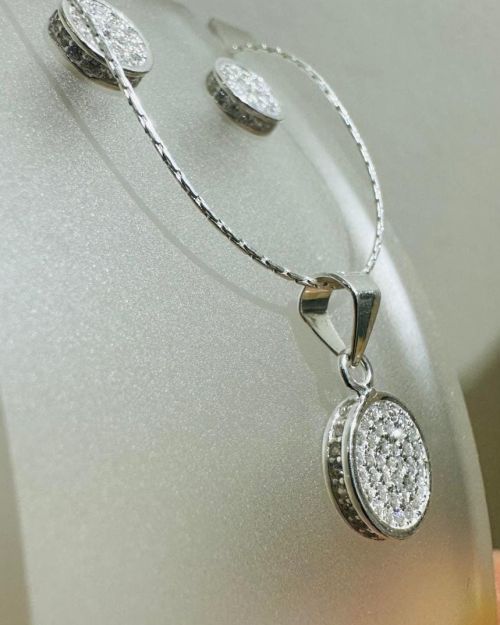 Conjunto circular aros y dije microcubics