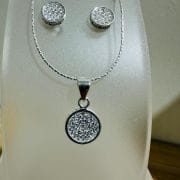 Conjunto circular aros y dije microcubics