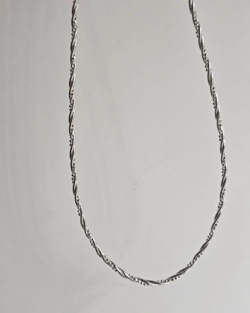 Gargantilla entrenzada plata italiana 45 cm