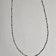 Gargantilla entrenzada plata italiana 45 cm