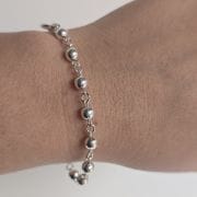 Pulsera con bolitas de Plata 925