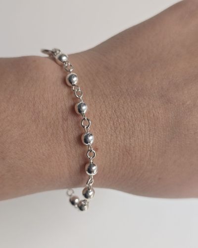 Pulsera con bolitas de Plata 925