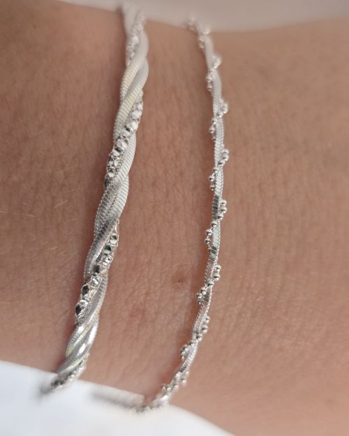 Pulsera italiana importada trenzada mas finita de la imagen